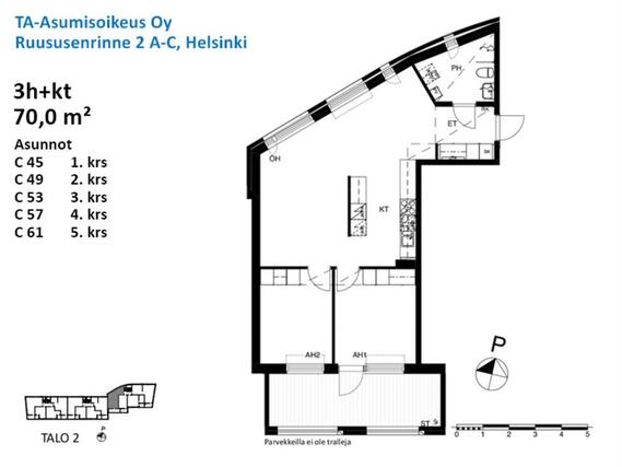 Asumisoikeusasunto Kerrostalo 3 Huonetta Helsinki Roihuvuori