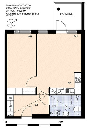 Right of occupancy apartment Espoo Lintuvaara 2 rooms