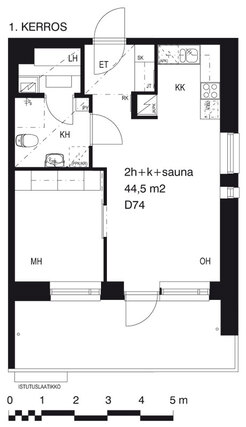 Right of occupancy apartment Espoo Vanttila 2 rooms