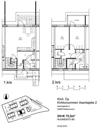 Right of occupancy apartment Kirkkonummi Finnsbacka 3 rooms