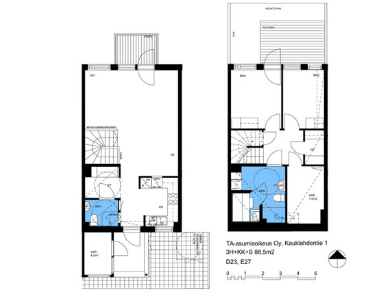 Right of occupancy apartment Espoo Kauklahti 3 rooms