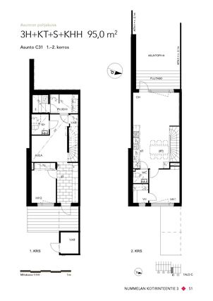 Right of occupancy apartment Vihti Nummela 3 rooms
