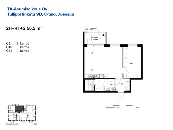 Right of occupancy apartment Joensuu Otsola 2 rooms
