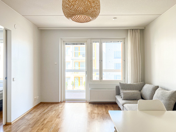 Rental Espoo Niittykumpu 2 rooms Kolmannen kerroksen tyylikäs kaksio, 2022 valmistuneesta taloyhtiöstä. 1kk vakuus!