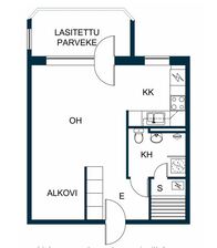 Jyväskylä , Nisula  34 m2, 630 € / kk