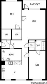Mäntynäädänkatu 4 B 15, Koivuhaka, Kokkola