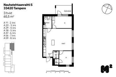 Nauhatehtaanraitti 5, Lamminpää, Tampere