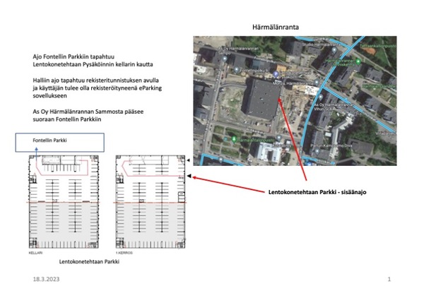 Vuokrataan Autohallipaikka - Tampere Härmälänranta Fontellinkatu 4