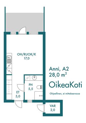 Vuokra-asunto Siuntio Siuntionasema Yksiö Asunnossa on vaaleat pinnat ja keittiössä integroitu astianpesukone.