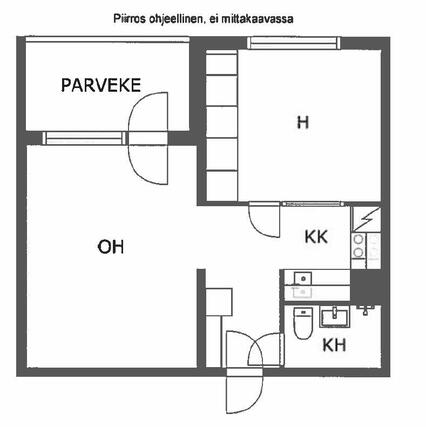 Vuokra-asunto Lappeenranta Pallo-Tyysterniemi Kaksio Talon julkisivu kadun puolelta