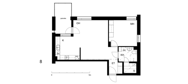 Rental Helsinki Herttoniemenranta 2 rooms Pkatu 4 a     8  Paasivaarankatu 4 a 8