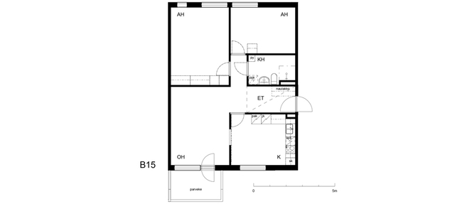 Vuokra-asunto Helsinki Mellunkylä 3 huonetta B 15  Rekipellontie 2 B 15