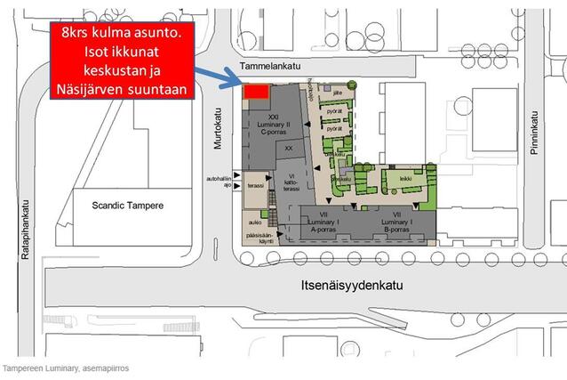 Vuokra-asunto Tampere Keskusta Yksiö Tampereen uusi maamerkki Luminary