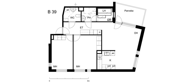 Rental Vantaa Jokiniemi 3 rooms B 39  Väritehtaankatu 4 B 39