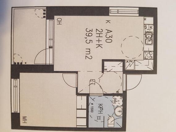 Rental Tampere Vuores 2 rooms Kulmahuoneisto kolmannesta kerroksesta. Heti vapaa!