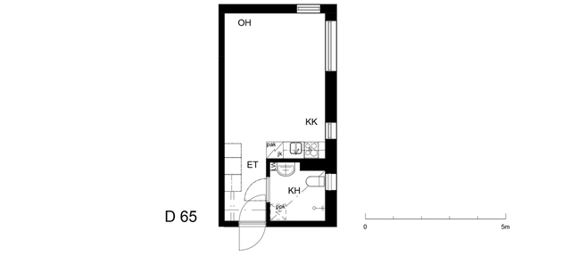 Vuokra-asunto Tampere Iidesranta Yksiö D 65  Lokintaival 13 D 65