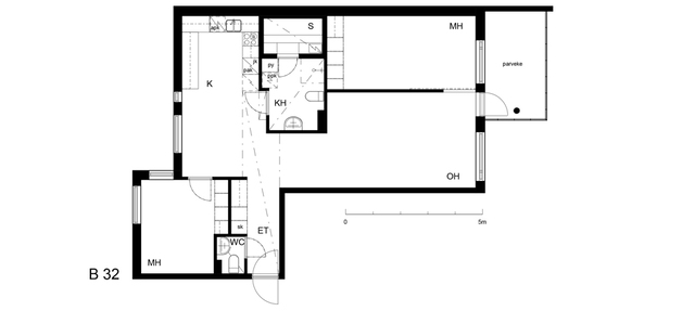 Rental Helsinki Vuosaari 3 rooms Nrkuja B 32  Nukkeruusunkuja 4 B 32