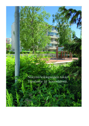 Vuokra-asunto Järvenpää Keskusta 4 huonetta Huoneiston parveke länteen, kävelykatu alla sekä taloyhtiön parkkipaikka. Prisma kadun päässä.