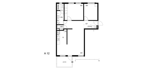 Vuokra-asunto Espoo Espoon keskus 3 huonetta A 12  Espoonaukio 7 A 12