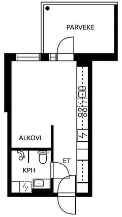 Vuokra-asunto Vantaa Leinelä Yksiö