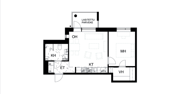 Rental Tampere Härmälänranta 2 rooms