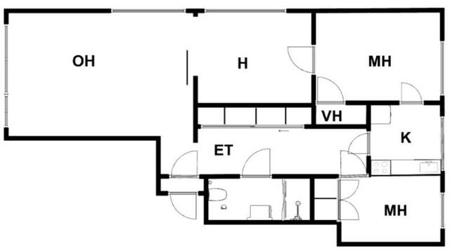 Rental Oulu Keskusta 4 rooms Julkisivu