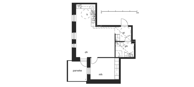 Vuokra-asunto Helsinki Herttoniemi Kaksio A W 14 A   2  Abraham Wetterin tie 14 A 2