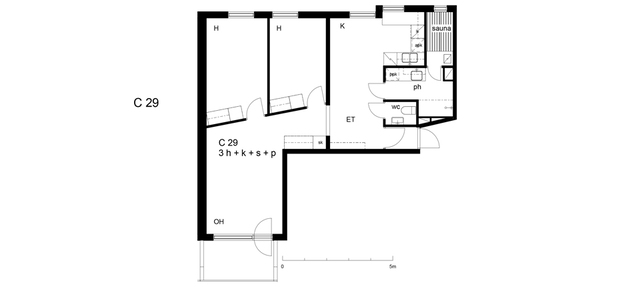 Vuokra-asunto Espoo Espoon keskus 3 huonetta C 29  Reviisorinkatu 3 C 29