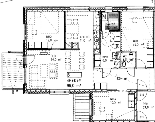 Rental Lappeenranta Lauritsala 4 rooms