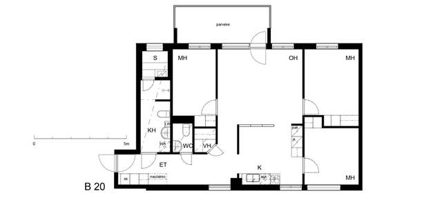 Vuokra-asunto Tampere Hatanpää 4 huonetta B 20  Hatanpäänkatu 11 B 20