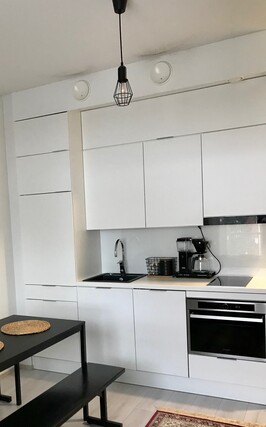 Rental Oulu Myllytulli 1 room Modernissa keittiössä kaikki oleellinen