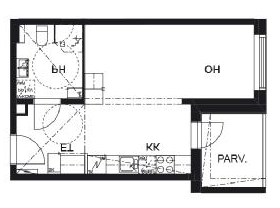 Rental Oulu Keskusta 1 room Pohja