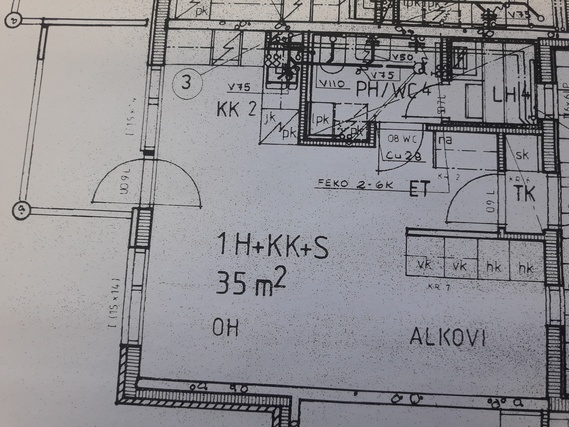 Vuokra-asunto Jämsä Keskusta Yksiö Julkisivu länteen