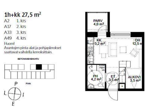 Rental Oulu Alppila 1 room