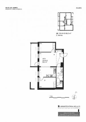 Right of occupancy apartment Jyväskylä  3 rooms