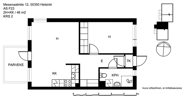 Vuokra-asunto Helsinki Munkkivuori Kaksio