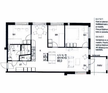 Asumisoikeusasunto Järvenpää Pöytäalho 4 huonetta