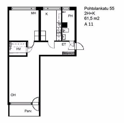 Vuokra-asunto Tampere Pohtola Kaksio