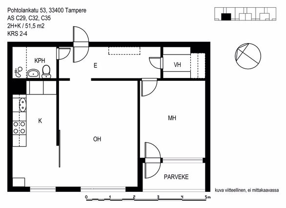 Rental Tampere Pohtola 2 rooms