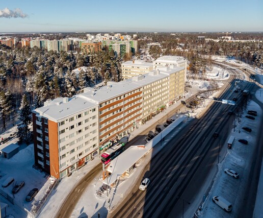 Vuokra-asunto Oulu Tuira Kaksio Asunto on rauhallisella sisäpihan puolella