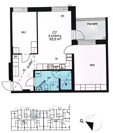 Rental Espoo Olari 3 rooms