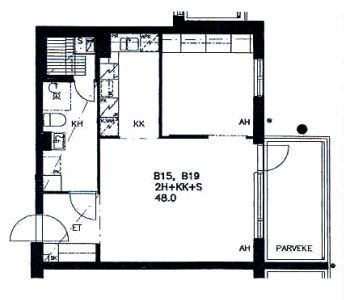 Right of occupancy apartment Kirkkonummi Laajakallio 2 rooms