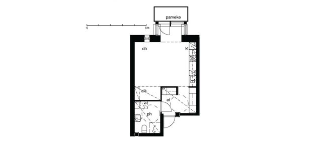 Rental Helsinki Herttoniemi 1 room A W 10 B 17  Abraham Wetterin tie 10 B 17