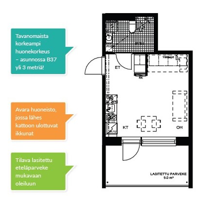 Rental Vantaa Asola 1 room