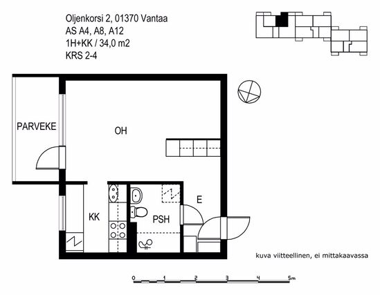 Rental Vantaa Jokiniemi 1 room