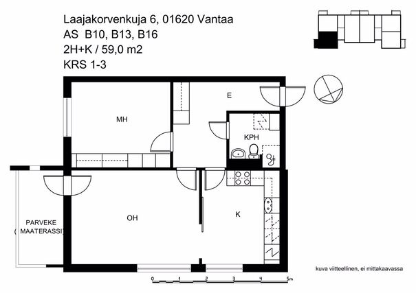 Vuokra-asunto Vantaa Martinlaakso Kaksio