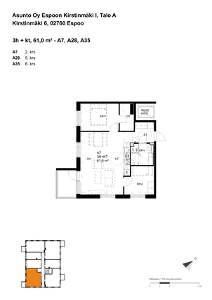 Rental Espoo Suvela 3 rooms