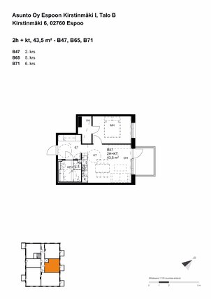 Rental Espoo Suvela 2 rooms