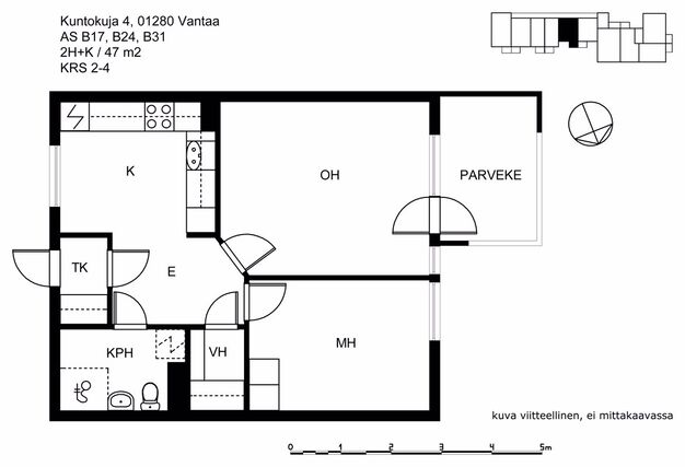 Vuokra-asunto Vantaa Länsimäki Kaksio