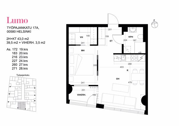 Rental Helsinki Kalasatama 2 rooms